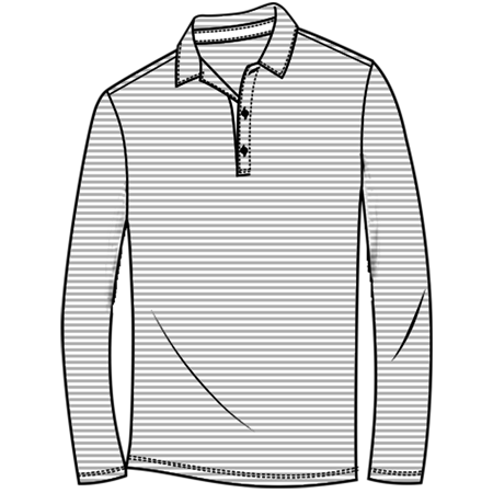 MEN'S SOLMELANGE ICE MINI-STRIPE POLO. DOVE. 900841MM - SanSoleil