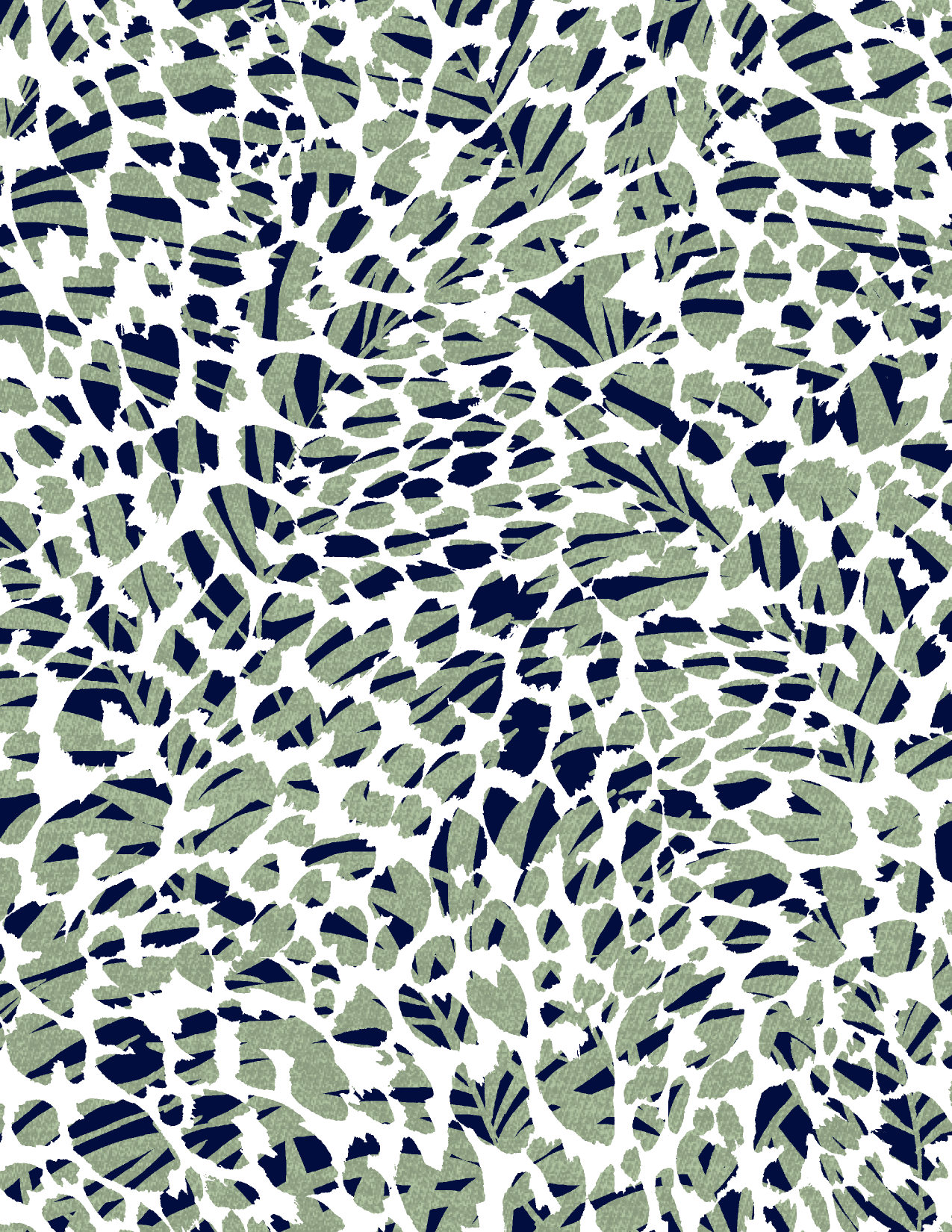 SANSOLEIL SOLMELANGE 1/4 ZIP PRINT MOCK. JUNGLE CAT. MOSS. 900453P - SanSoleil