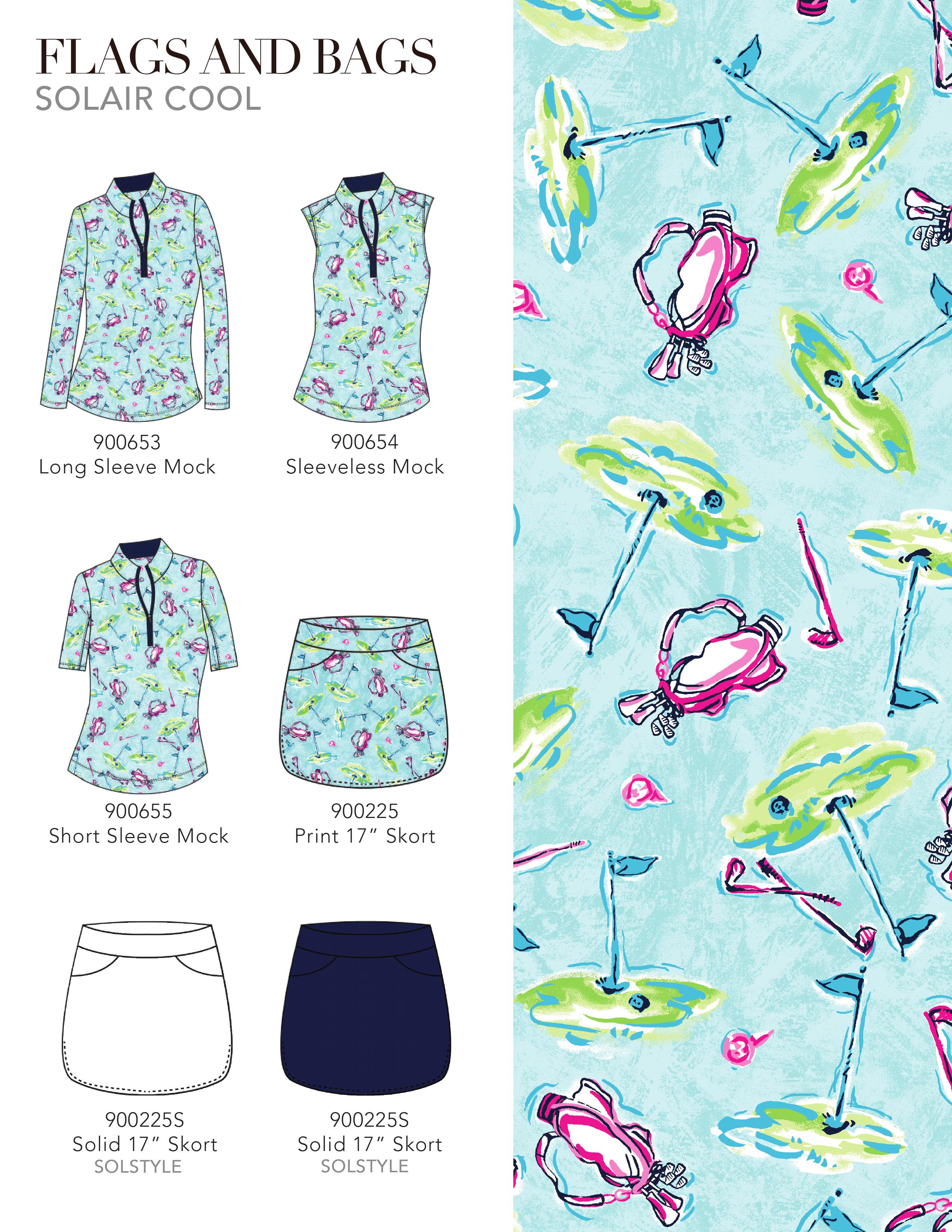 SANSOLEIL COOL ULTRA-MESH ZIP MOCK. FLAGS AND BAGS. 900653 - SanSoleil