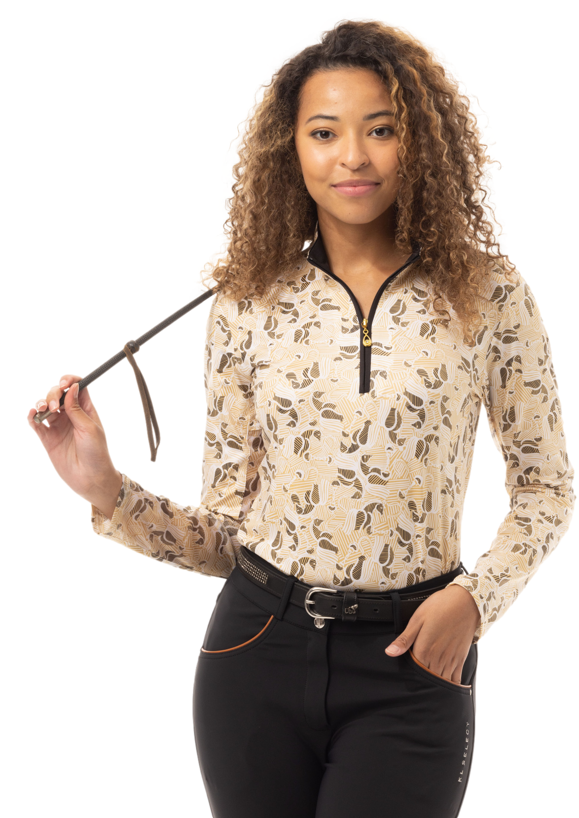 SOLCOOL PRINT MOCK. HORSIN AROUND. GOLD. 900463