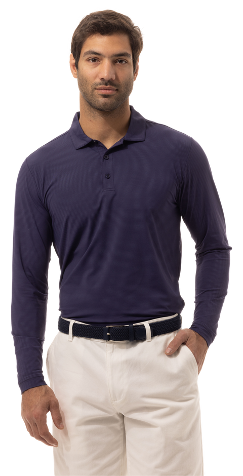 MEN'S SOLAIR COOL ULTRA-MESH POLO. NIGHT SKY NAVY. 900837