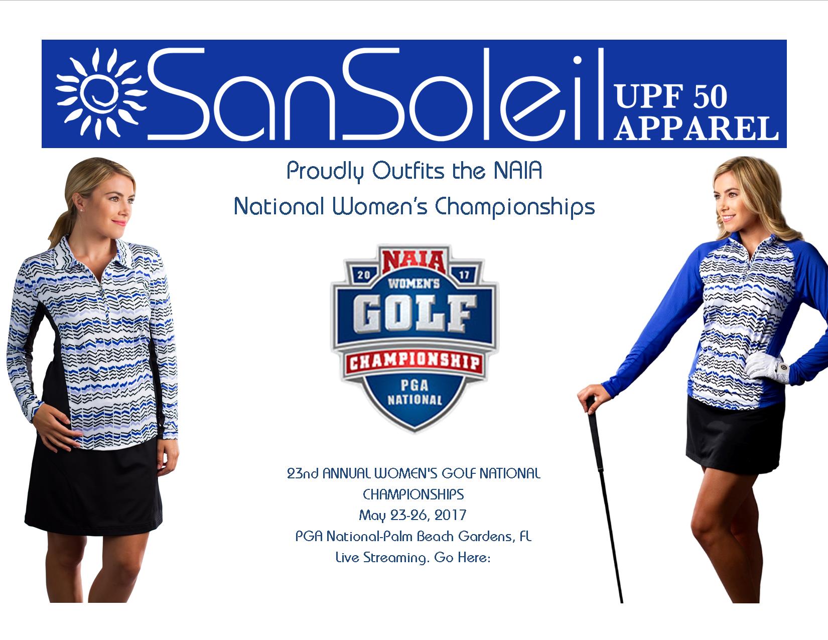 OKLAHOMA CITY WINS NAIA WOMEN'S GOLF CHAMPIONSHIP. SANSOLEIL OUTFITS THE TEAMS!
