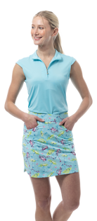 SANSOLEIL 17" GOLF SKORT. FLAGS AND BAGS. 900225 - SanSoleil