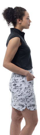 SANSOLEIL 17" GOLF SKORT. TOILE DE GOLF.  BLACK. 900225 - SanSoleil