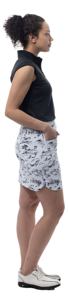 SANSOLEIL 17" GOLF SKORT. TOILE DE GOLF.  BLACK. 900225 - SanSoleil
