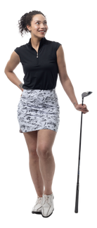SANSOLEIL 17" GOLF SKORT. TOILE DE GOLF.  BLACK. 900225 - SanSoleil
