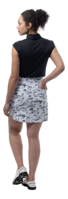 SANSOLEIL 17" GOLF SKORT. TOILE DE GOLF.  BLACK. 900225 - SanSoleil