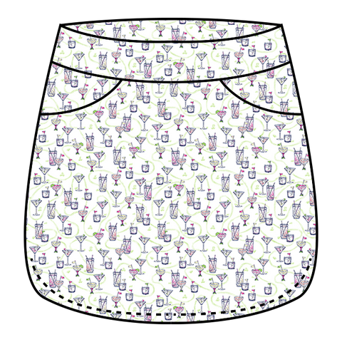 SANSOLEIL 17" GOLF SKORT. CADDY COOLER. MULTI. 900225 - SanSoleil
