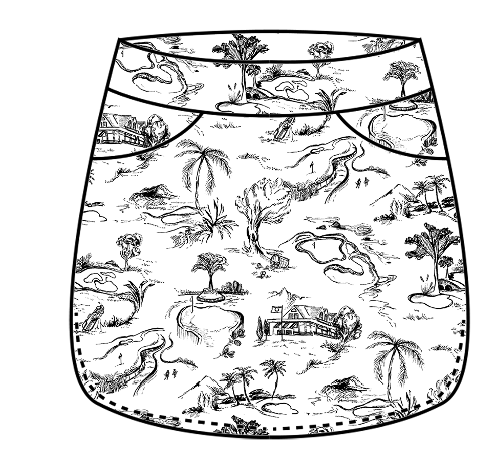 SANSOLEIL 17" GOLF SKORT. TOILE DE GOLF.  BLACK. 900225 - SanSoleil