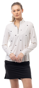 SOLSHINE FOIL PRINT MOCK. FLOWERBOX. TAN BLACK. 900320 - SanSoleil