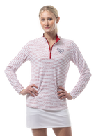 Solshine Mock. Morse Code. Tennis EMB. Ruby Red Stripes. 900323 - SanSoleil