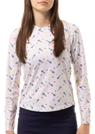 SOLCOOL PRINT Long Sleeve Crew. ROUND ROBIN.  900428PR - SanSoleil