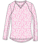 Pink and white Tennis Print long-sleeve Crew 