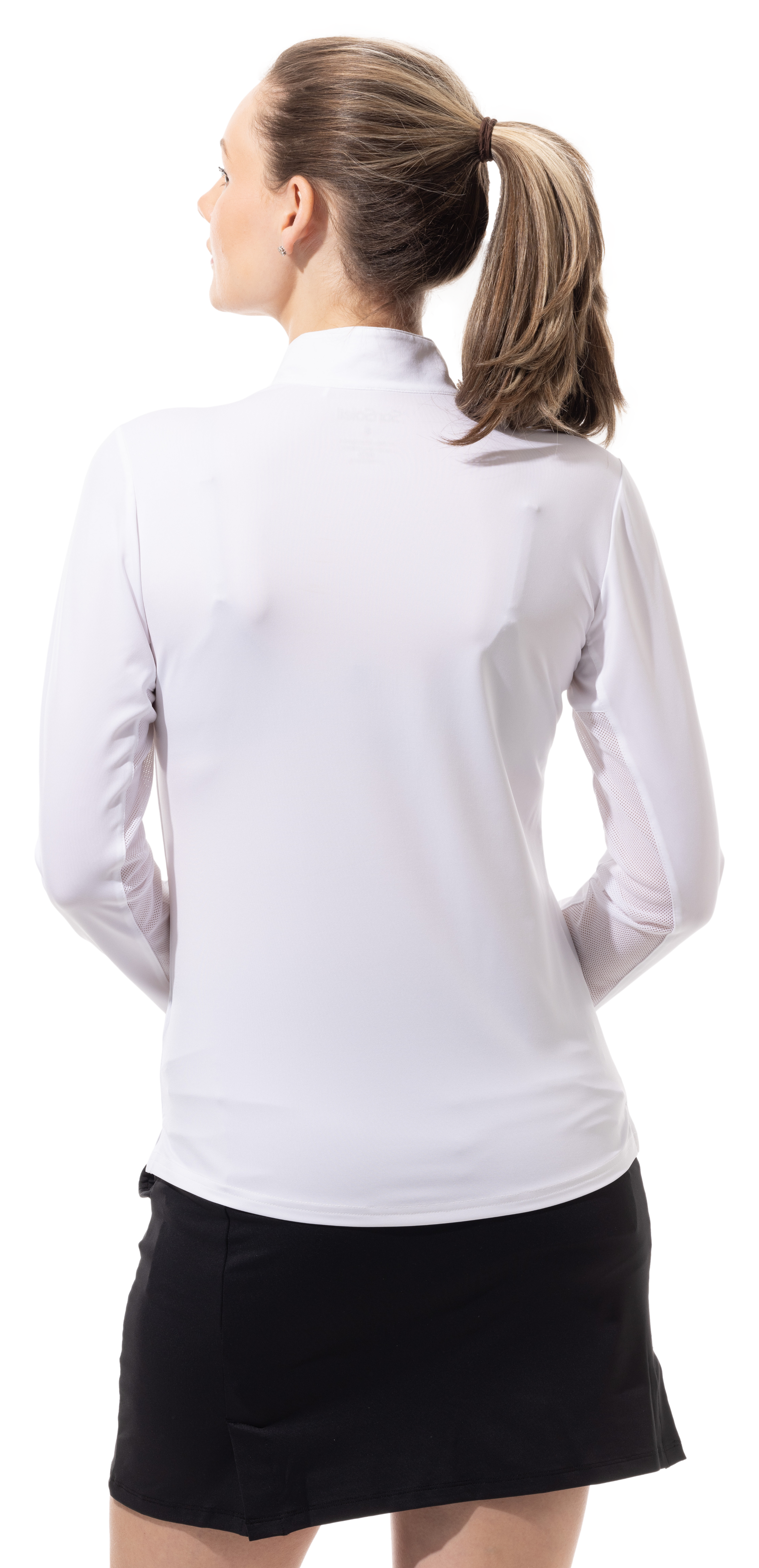 SUNGLOW ZIP MOCK. WHITE. 900434 - SanSoleil