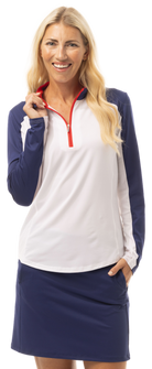 SUNGLOW COLOR BLOCK MOCK. RED-WHITE-NAVY BLUE. 900436 - SanSoleil