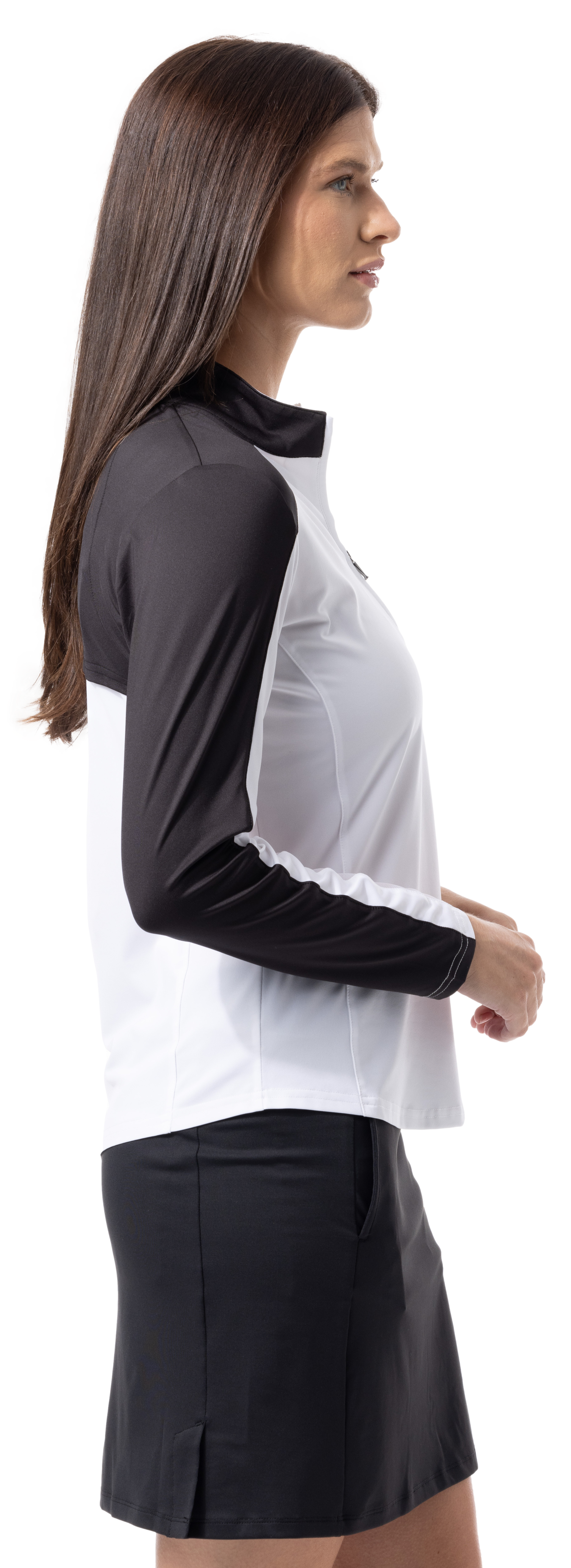 SUNGLOW COLOR BLOCK MOCK. WHITE-BLACK. 900436 - SanSoleil