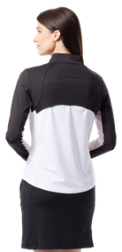 SUNGLOW COLOR BLOCK MOCK. WHITE-BLACK. 900436 - SanSoleil