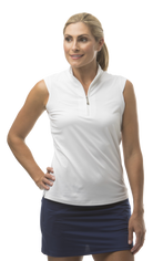 SUNGLOW SLEEVELESS MOCK. WHITE. 900439 - SanSoleil