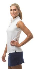 SUNGLOW SLEEVELESS MOCK. WHITE. 900439 - SanSoleil