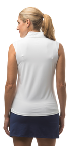 SUNGLOW SLEEVELESS MOCK. WHITE. 900439 - SanSoleil