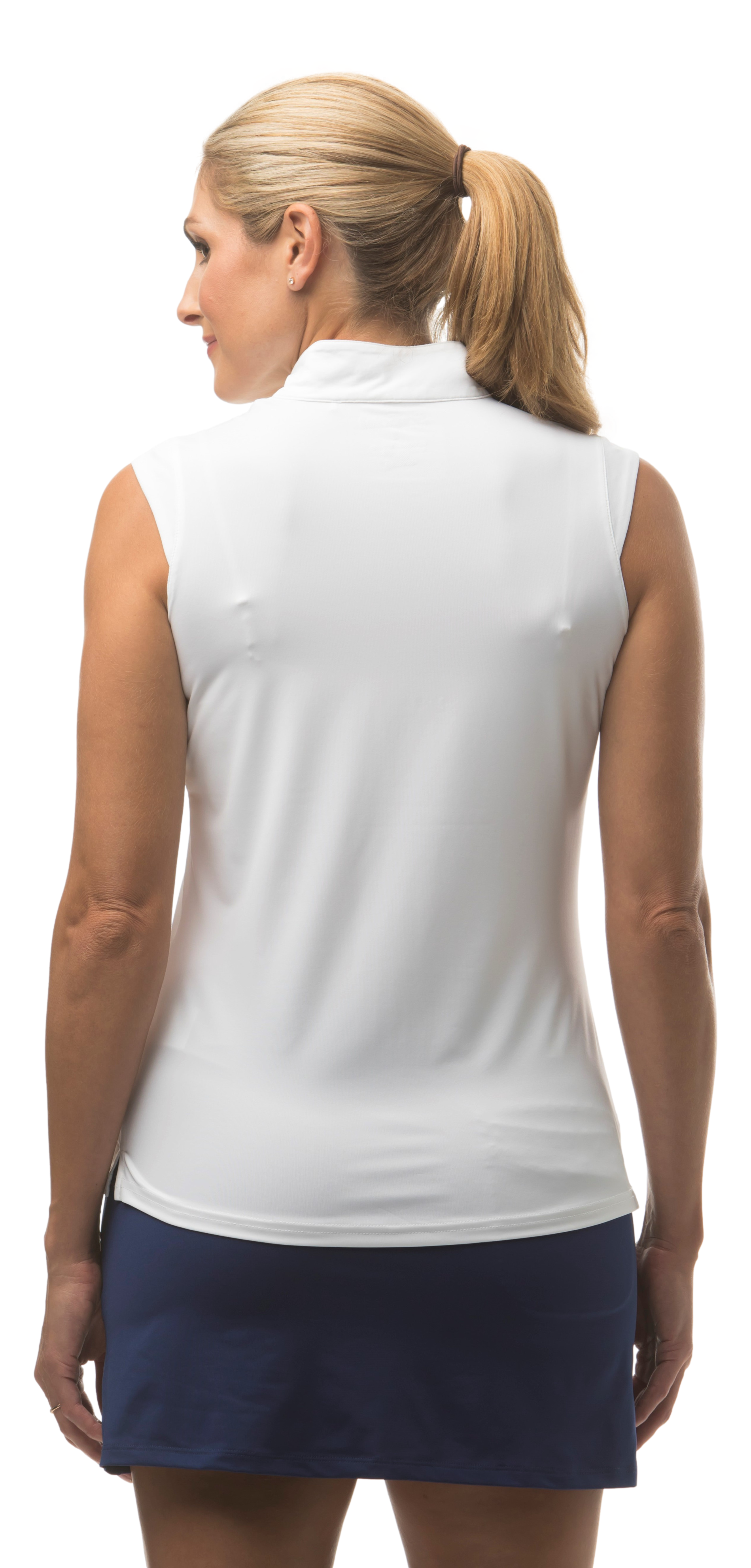 SUNGLOW SLEEVELESS MOCK. WHITE. 900439 - SanSoleil