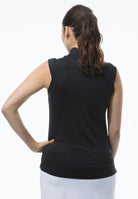 SUNGLOW SLEEVELESS MOCK. BLACK. 900439 - SanSoleil