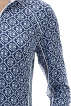 SOLCOOL 1/4 ZIP MOCK WITH PIPING. CASABLANCA. NAVY. 900445P - SanSoleil