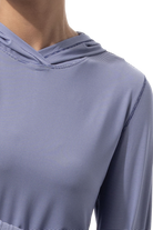 SANSOLEIL MELANGE STRIPE HOODIE. MIDNIGHT WHITE. 900451MM - SanSoleil