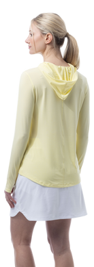 SANSOLEIL MELANGE STRIPE HOODIE. YELLOW WHITE. 900451MM - SanSoleil