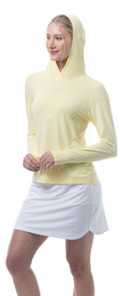 SANSOLEIL MELANGE STRIPE HOODIE. YELLOW WHITE. 900451MM - SanSoleil