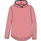 Red-White striped MELANGE hoodie