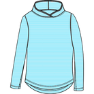 Pink striped MELANGE hoodie