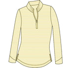 SANSOLEIL MELANGE 1/4 ZIP STRIPE MOCK. YELLOW WHITE. 900453MM - SanSoleil