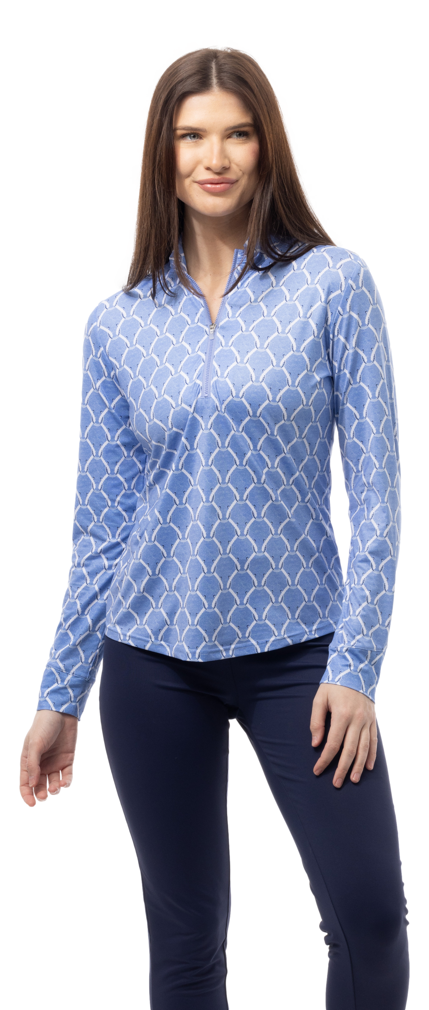 SOLMELANGE L/S PRINT MOCK. PEDIGREE PERI. 900453P - SanSoleil