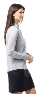 SOLTEK ICE STRIPE ZIP MOCK. DOVE. 900453MM - SanSoleil