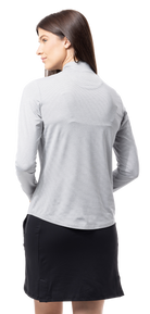 SOLTEK ICE STRIPE ZIP MOCK. DOVE. 900453MM - SanSoleil