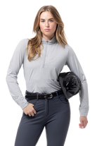 SOLTEK ICE STRIPE ZIP MOCK. DOVE. 900453MM