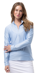 SOLTEK ICE PRINT ZIP MOCK. Malibu Check. 900454P