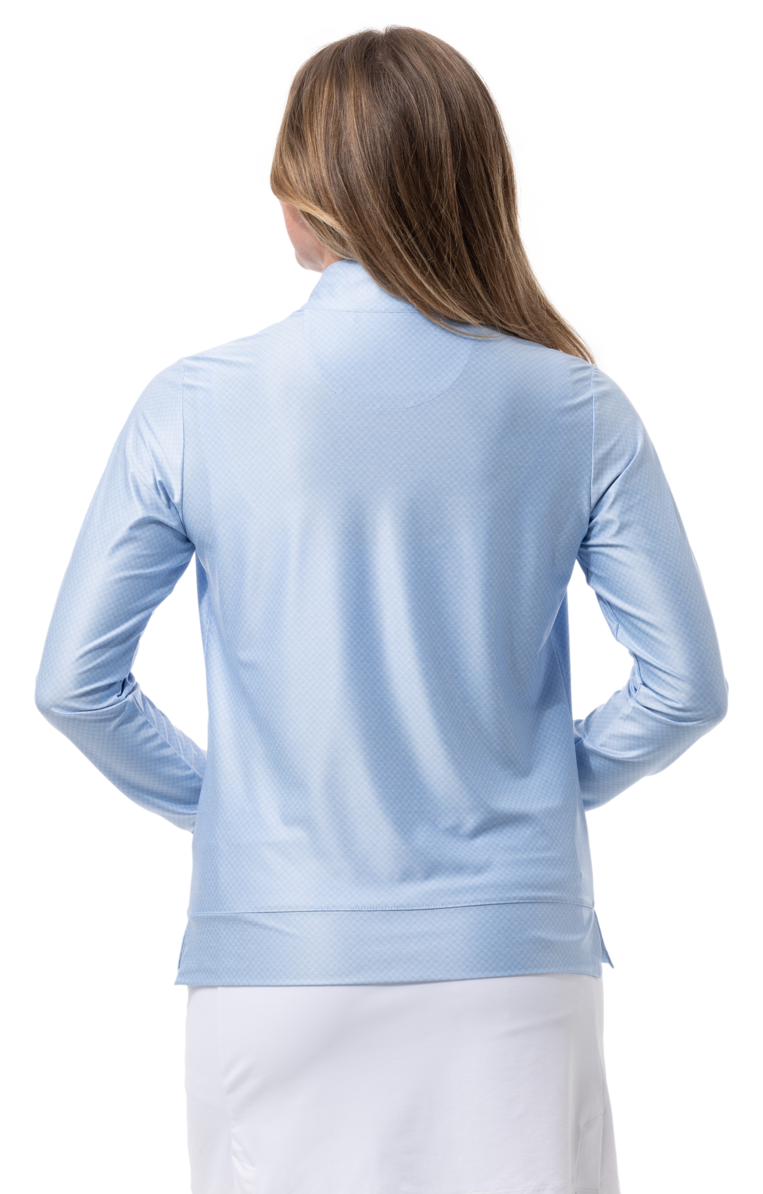 SOLTEK ICE PRINT ZIP MOCK. MALIBU CHECK. 900454P - SanSoleil