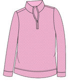 SOLTEK ICE PRINT ZIP MOCK. ROSE QUARTZ CHECK. 900454P - SanSoleil