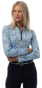 SANSOLEIL'S SOLCOOL 1/4 ZIP MOCK. MAKE A WISH. 900463 - SanSoleil