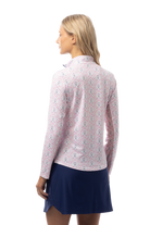 SOLCOOL PRINT MOCK. GOLF CREST. PINK. 900463 - SanSoleil