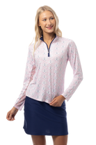 SOLCOOL PRINT MOCK. GOLF CREST. PINK. 900463 - SanSoleil