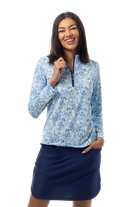 SANSOLEIL'S SOLCOOL 1/4 ZIP MOCK. MAKE A WISH. 900463 - SanSoleil