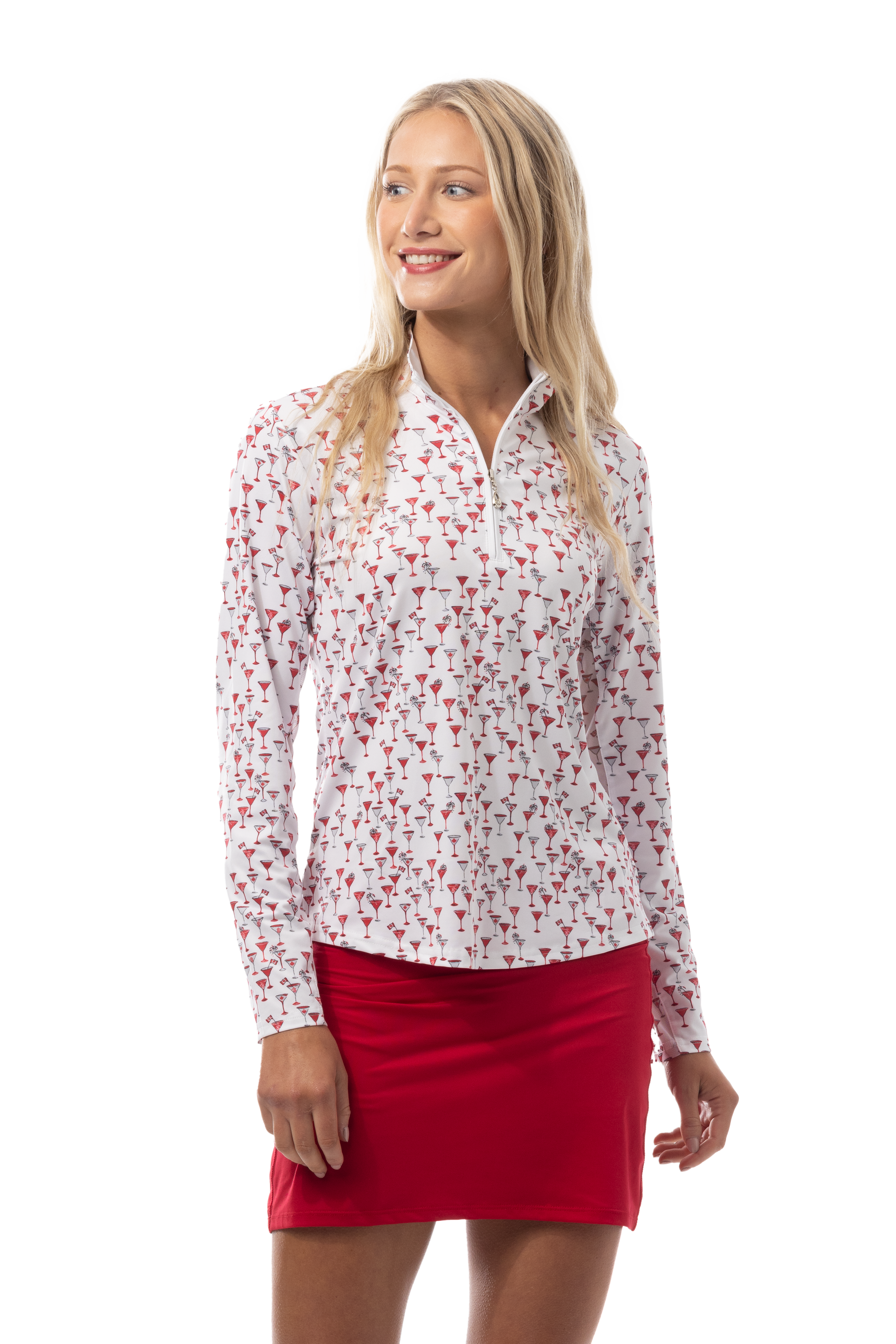 SOLCOOL 1/4 ZIP MOCK. OH CANADA. 900463 - SanSoleil