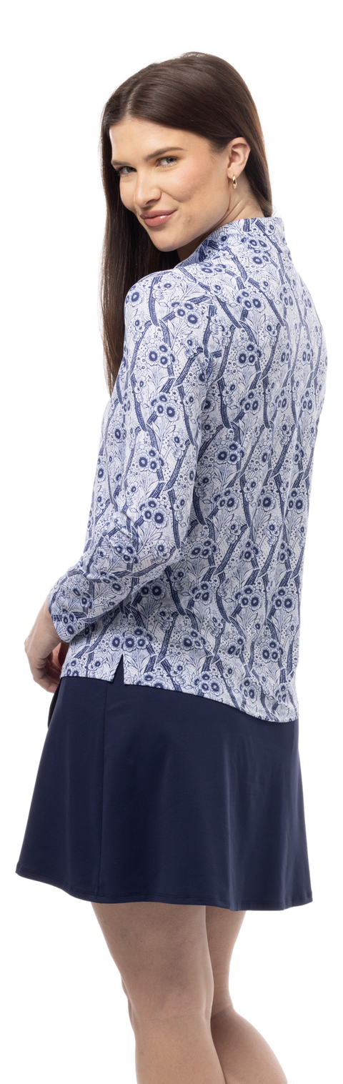 SOLCOOL PRINT MOCK. TRELLIS. NAVY. 900463