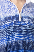 SOLCOOL 1/4 ZIP MOCK. CROC ROCK. NAVY. 900463 - SanSoleil