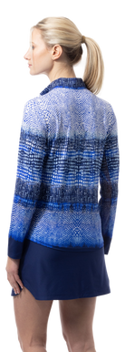 SOLCOOL 1/4 ZIP MOCK. CROC ROCK. NAVY. 900463 - SanSoleil