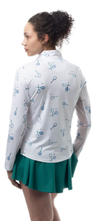 SOLCOOL 1/4 ZIP MOCK. MATCH PLAY. GREEN NAVY. 900463 - SanSoleil