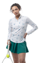 SOLCOOL 1/4 ZIP MOCK. MATCH PLAY. GREEN NAVY. 900463 - SanSoleil